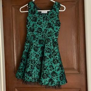 Green and Black Beautiful Dress - As New Condition
